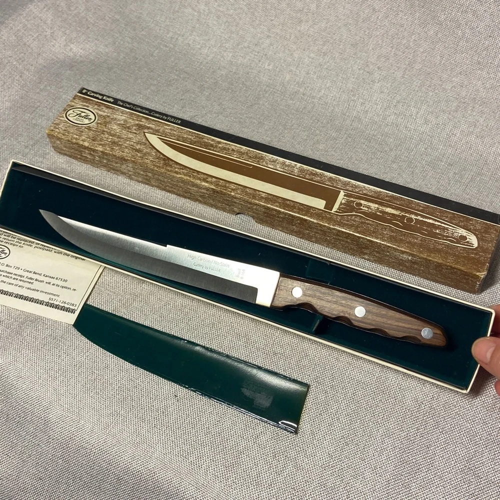 Vintage Fuller Brush Company 8” carving knife — new in original box.